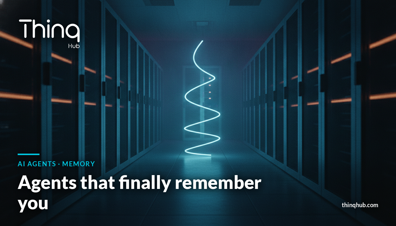 Cinematic dark server room corridor at night with a single thread of blue light looping back into itself and feeding a glowing archive node, no visible people or text